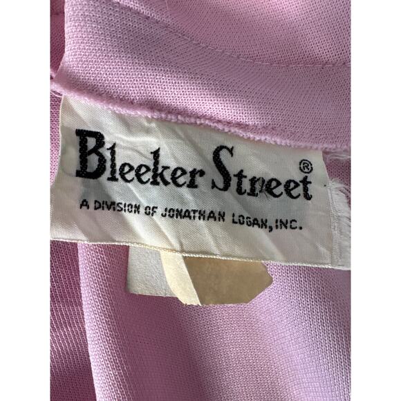 1960s Bleeker Street Pink Pintuck Mod Shift Dress high neck sleeveless medium - Picture 8 of 10